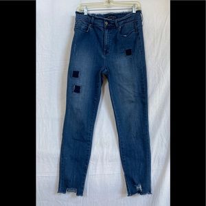Eva Longoria high waisted distressed jeans Size 12